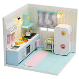 CUTEBEE DIY Doll House Wooden Doll Houses Miniature dollhouse Furniture Kit Toys for children Christmas Gift TD28