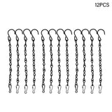 12pcs Balcony Holder With Clips Hooks Lanterns Hanging Basket Chain Home Decor Flower Pot Indoor Outdoor Wind Chimes Bird Cage