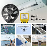 Digital Anemometer BT-846A wind tester Measures Wind Speed Wind Temp Pro HVAC Air Volume CFM Air Flow Velocity Meter