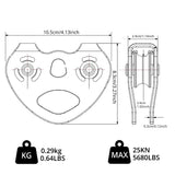 Quality Heart-Shape Climbing Double Pulley Red, Yellow