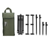 Detachable Fishing Rod Stand Buzz Bar Pole Rest Head Folding Retractable Fishing Rod Holder with Carry Bag Fishing Tools