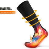 Heated Socks for Women Men,Heating Socks with 3 Heat Settings, Rechargeable Washable Warm Winter Cotton Socks