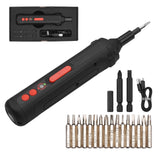 Cordless Electric Screwdriver Kit Handheld Screwdrivers 1500mAh Contact-Free Electric Testing 19 Pieces Screwdriver Bits