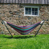 60#Two-person Hammock Camping Thicken Swinging Chair Outdoor Hanging Bed Canvas Rocking Chair Not with Hammock Stand 200*150cm