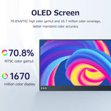 13.3 inch Portable Monitor OLED Screen 1920*1080 Resolution with Integrated Foldable Bracket Wide Compatibility