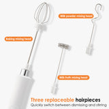 Electric Milk Frother Mini Foam Milk Blender Milk Beater Foam Machine Portable Cappuccino Coffee Mixer Foamer Kitchen Wireless