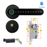 TTLock or Tuya APP Smart Remote Control Fingerprint Biometrics Lock Support Password Number Code Key