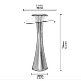 LED Table Lamp Dimmable Eye Protection USB Charging Smart Touch Switch Bedside Lamp Transparent Crystal Creative Table Lamp