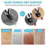 5PCS Office Chair Caster Wheels 3 Inch Swivel Rubber Caster Wheels Replacement Soft Safe Rollers Furniture Hardware