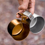 Camping Coffee Cup Outdoor Travel Cup Cookware Quality Portable Travel Stainless Steel Coffee Cups Picnic Hiking Tea Mug Cup