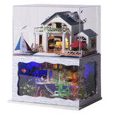 CUTEBEE DIY Dollhouse Wooden Doll Houses Miniature Dollhouse Kit Furniture  Casa Music Led Toys for Children Birthday Gift A68C