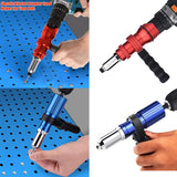 Electric Rivet Tools Adapter 2.4 -4.8Mm Rivet Nut Tool Bit Adapter, Insert Nut Pull Riveting Tool Cordless Rivet Tool