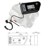 Resettable LCD Wireless Vibration Hour Meter For Chainsaw Bike Dirt Bike Lawn Mower Snowmobile ATV Marine Motorboat