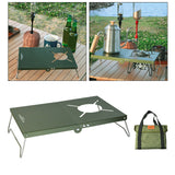 Camping Table Folding Stove Table Gas Furnace Desk Folding Camping Hiking Picnic Stove Table for Camping/Banquet/Picnic Party