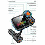 Car Mp3 Player Wireless Bluetooth-compatible Lossless Sound Quality Qc3.0 Fast Charging With Atmosphere Light Fm Transmitter