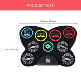 1Set Hand-Rolled Electronic Drum Creative Kids Percussion Drum Music Instrument Rhythm Practice Built-In Speaker Drum
