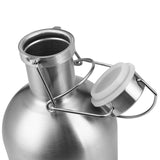 3X 2L Stainless Steel Homebrew Beer Growler Secure Swing Top Lid Big Capacity Beer Bottles for Outdoor