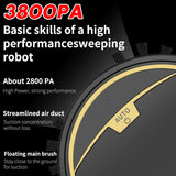 3800Pa Robot Vacuum Cleaner Dry and Wet Mopping Sweeper With Water Tank Remote Control Timing Smart Floor Carpet Cleaner Machine