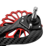 Oval Dish mtb Lightweight Carbon Fiber Bike Derailleur Pulley Wheels System Ceramic Bearing Guide Roller chainring bolts