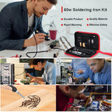 14 in 1 Soldering Iron 60W Adjustable Temperature Welding Soldering Iron with ON/OFF Switch 5pcs Soldering Tips Solder Sucker