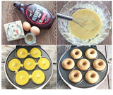 Home Donut Maker Breakfast Maker Cake Maker Round Egg Cake Bread Baking Machine 1200W High Power Fast Heating Oven Pan Breakfast