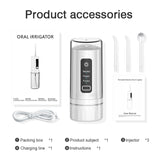 Intelligent Oral Irrigator Rrechargeable Water Flosser Dental Water Jet 180ML 6 Modes Water Tank Waterproof Dental Teeth Cleaner