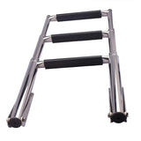3 Step Stainless Steel Telescoping Boat Ladder Swim Step 3 Step Ladders for Marine Boat Yacht Swimming Pool