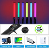RGB Handheld LED Light Wand 122 Leds Colorful Photography Lighting Stick Rechargeable Photo Studio Fill Lamp