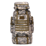80L Outdoor Camping Hiking Tactical Backpack Large Capacity Military Sports Bag Waterproof For Travelling