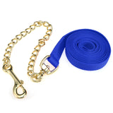 8.5ft Lunge Line Horse Leash Halter with Chain Pet Dog Obedience Recall Training Lead horse equipment halter horse