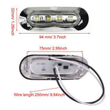 4pcs Marine Boat Transom LED Stern Courtesy Lights Cabin Deck Walkway Stair Light White 12V -24V LED Tail Lamp Yacht Accessories