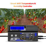 Smart Wifi Temperature&amp;Humidity Controller Thermoregulator Humidistat Wall-mounted Digital Dual Stage Outlet Thermostat