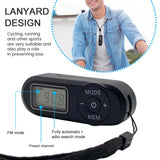 Mini Digital FM Radio with 3.5mm Earphone Jack Earphone Lanyard Portable Digital FM Radio for Elderly Sports Outdoor Music Enter