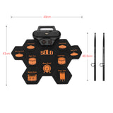 SOLO SD-50 Portable Electronic Drum set Drum Pad Digital Silicone Roll-Up Drum Kit with 9 pads 2 pedals for Children Beginners