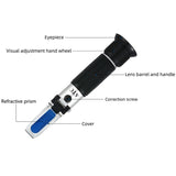 45-82% Honey Refractometer Sugar Brix Bee Refractometer Beekeeping Tester ATC Portable Minimum Division 0.5% Brix Sugar Meter