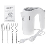 500W Food Mixers With Dough Hooks 5 Speeds Cream Mixer Handheld Food Blender Household Egg Beater Baking Whipping Cream Machine