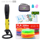 Authentic 3D Pen 3D Print Pen And 1.75mm Pla Filament Christmas Gifts+ Painting Drawings+ Free Shipping 5 v 2A Usb Adapter