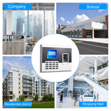 Fingerprint Password Attendance Machine Access Control Time Clock Recorder Employee Checking-in Recorder U Disk Download Data