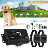 Pet Dog Electric Fence Safety Training Electric shock Sound Waterproof Dogs Collar Dog Supplies Dog Fence Containment System