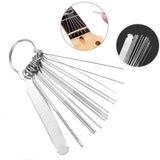 57 PCS Guitar Repair Maintenance Tools Kit String Action Ruler Luthier File Guitar Bridge Pins for Guitar Ukulele Bass Banjo