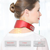 Smart Electric Neck and Shoulder Pulse Massager 4 Heads Kneading Wireless Heat Cervical Vertebra Body Relax Pain Relief Machine