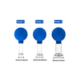 4Pcs Glass Suction Cup Facial Massage Set Vacuum Cupping Rubber Head Anti Cellulite Massager Jar Slimming Cans Body Care Therapy