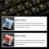 61 Keys Hot-swap 60% Mini Mechanical Gaming Keyboard Red Blue Mx Switch RGB Backlight USB Wired LED Optical Switches Portable