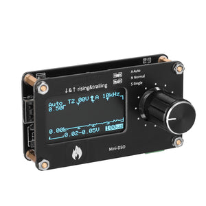 1.3 Inch OLED Display Touching Button 250kHz Sampling Rate Simple Oscilloscope Metal Knob Adjustment Single-channel Oscilloscope