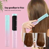 2 in 1 Wireless Curler &amp; Straightener 30s Fast Heat Hair Curling Irons Straightener Comb For Household Salon Hair Styling Tools