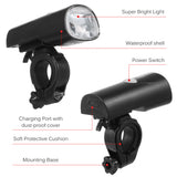 USB Rechargeable Bike Lights for Night Riding Super Bright Front Light and Rear LED Bicycle Light Set Bike Headlight Taillight