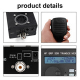 USDX USDR HF QRP SSB/SW Transceivers  8-Band 5W DSP SDR HF Transceivers Built-in Microphone Speaker Aluminum Cover Ham Radio