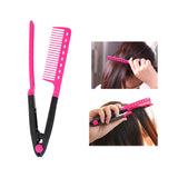 V Shape Folding Hair Brush Hair Straightener Tangle Comb Salon Hairdressing Barber Hair Cutting Comb Hairbrush Styling Tool