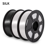 SUNL 3D Printing Filament PLA SILK Filament 3KG for 3D Printer with Spool Colorful Eco-friendly Material to DIY Artwork Printing