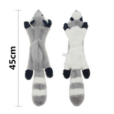 Simulation Animal Skin Toys 45cm for Pet Sounding Plush Toys Raccoon Squirrel Voice Leather Shell Household Pet Dog Products